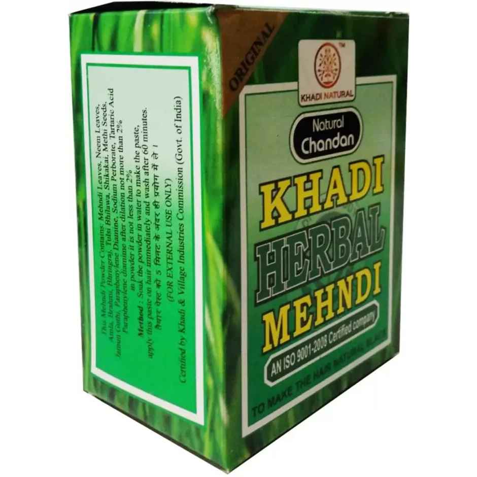 Khadi Natural Herbal Mehndi Deep Black Color And Conditiones Hair Combo