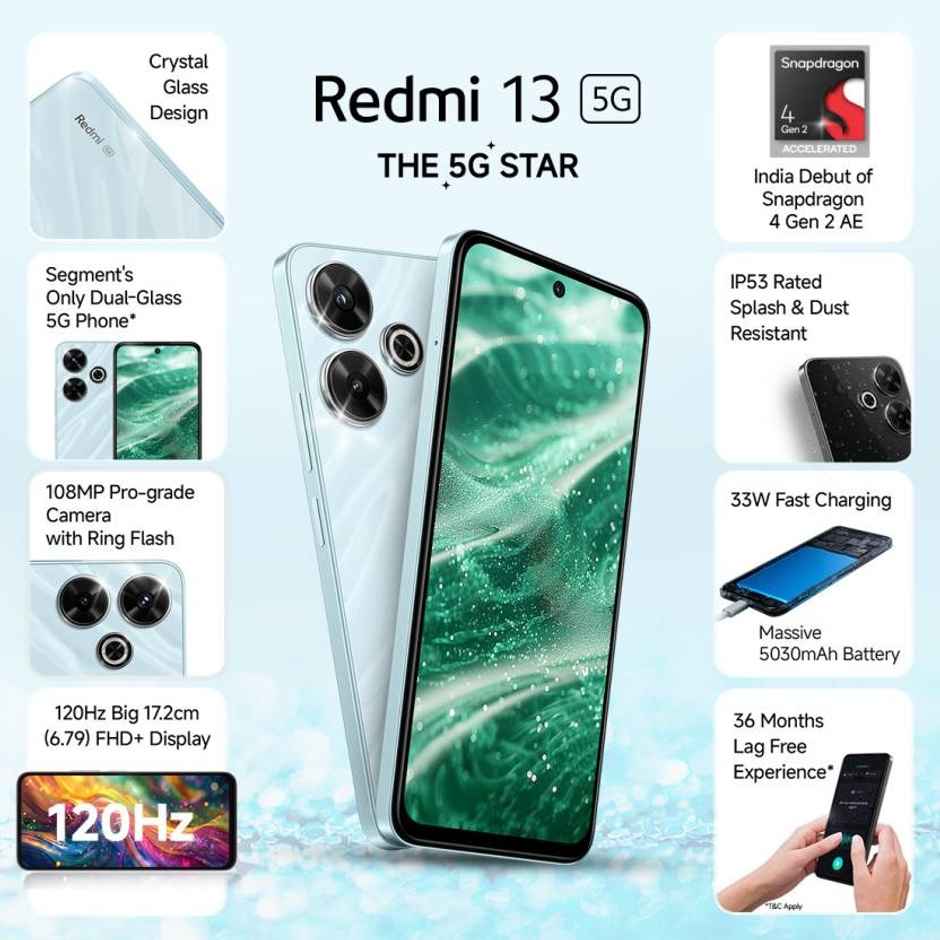 Redmi 13 5G | 6GB | 128GB | Hawaiian Blue