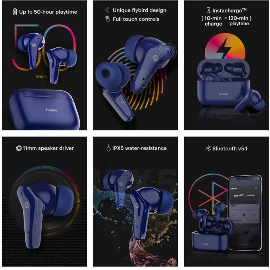 Noise Buds VS102 Truly Wireless Bluetooth Earbuds - Midnight Blue