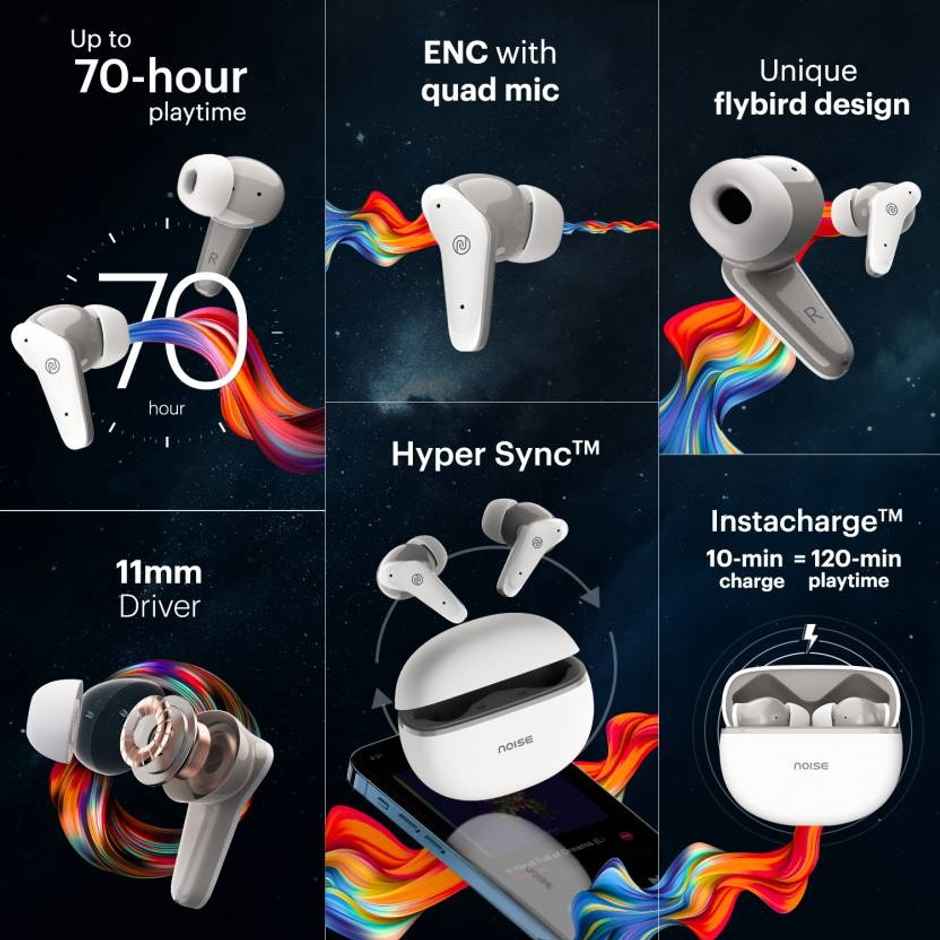 Noise Buds VS102 Plus Truly Wireless Bluetooth Earbuds - Calm White