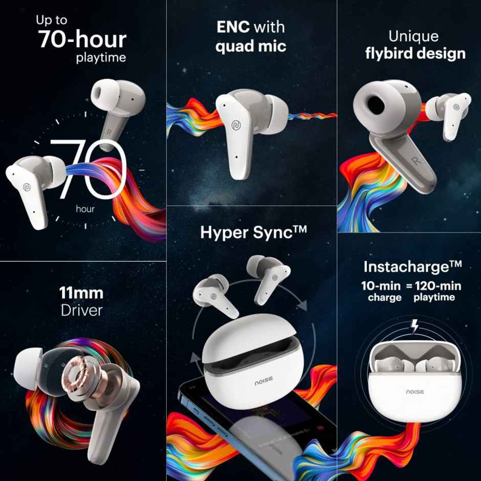 Noise Buds VS102 Plus Truly Wireless Bluetooth Earbuds - Calm White