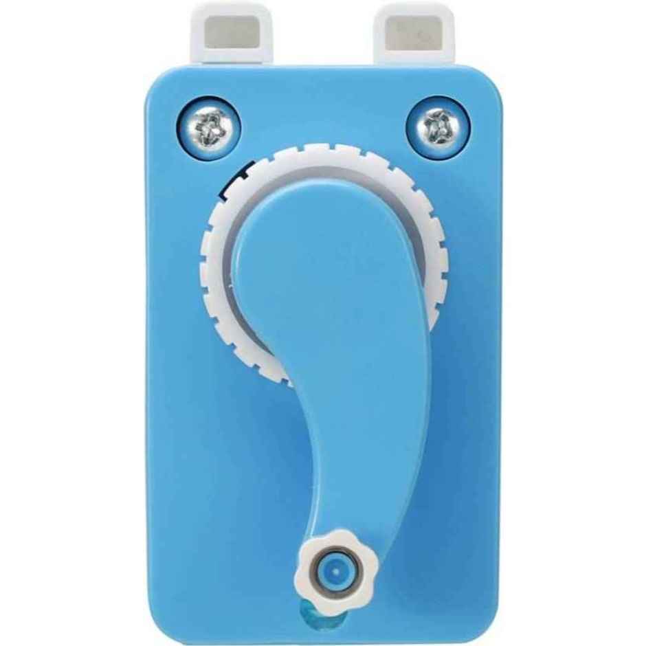 Deli Rotary Pencil Sharpener, Steel Blade, Blue or Pink Body Color