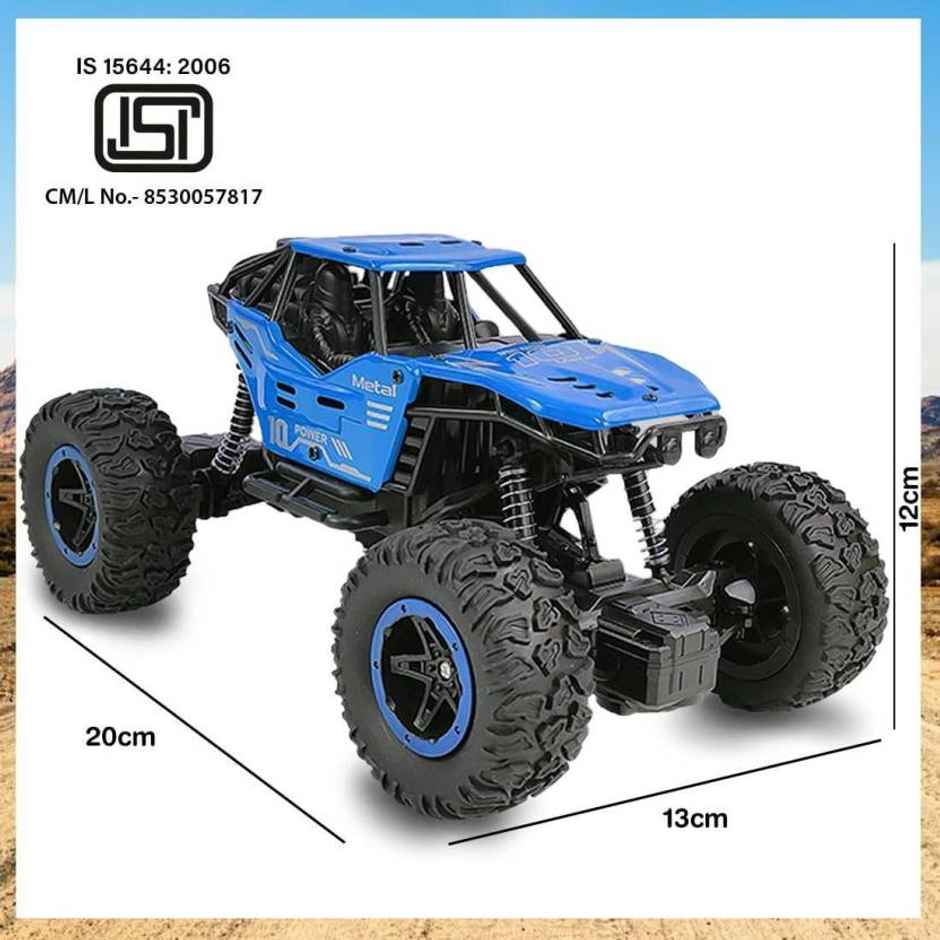 Wembley Remote Control Car Rock Crawler Water Mist Smoke Spray Rc Car 45� Climbing Angle - Blue