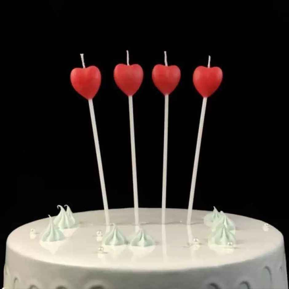 Heart Stick Candles | Assorted Colour | Se7en