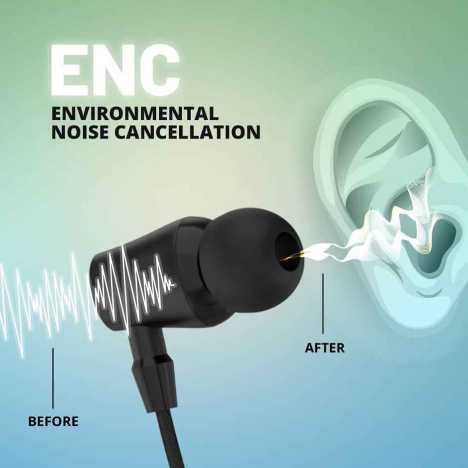 Aroma Nb119 Bold - 60 Hours Playback | Wireless Bluetooth Neckband | Voice Changer | Black