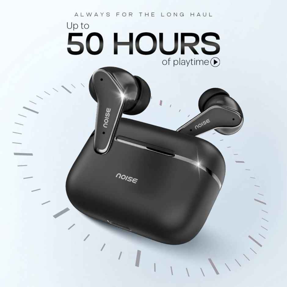 Noise Buds VS102 Elite with 50Hr Playtime, ENC, Quad Mic, Chrome finish Flybird Design Bluetooth - Carbon Black