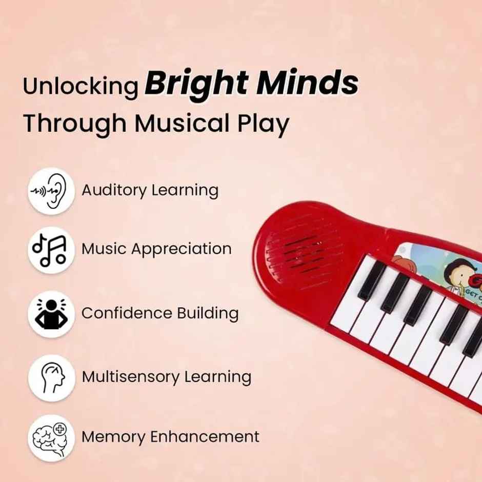 Chigy Wooh Mini Piano Keyboard, Multi-Functional 22 Keys Battery Operated | Assorted