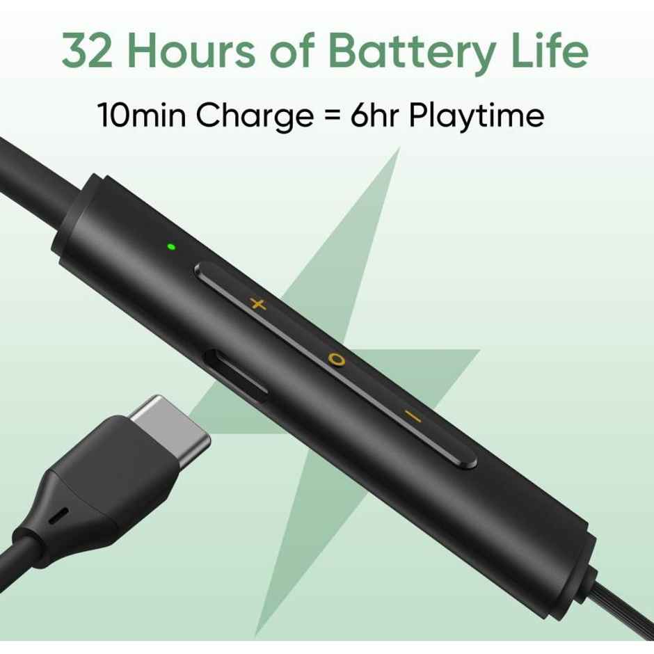 Realme Buds Wireless 3 Neo In Ear Bluetooth Neckband With 13.4 Mm Dynamic Bass Boost Driver - Green