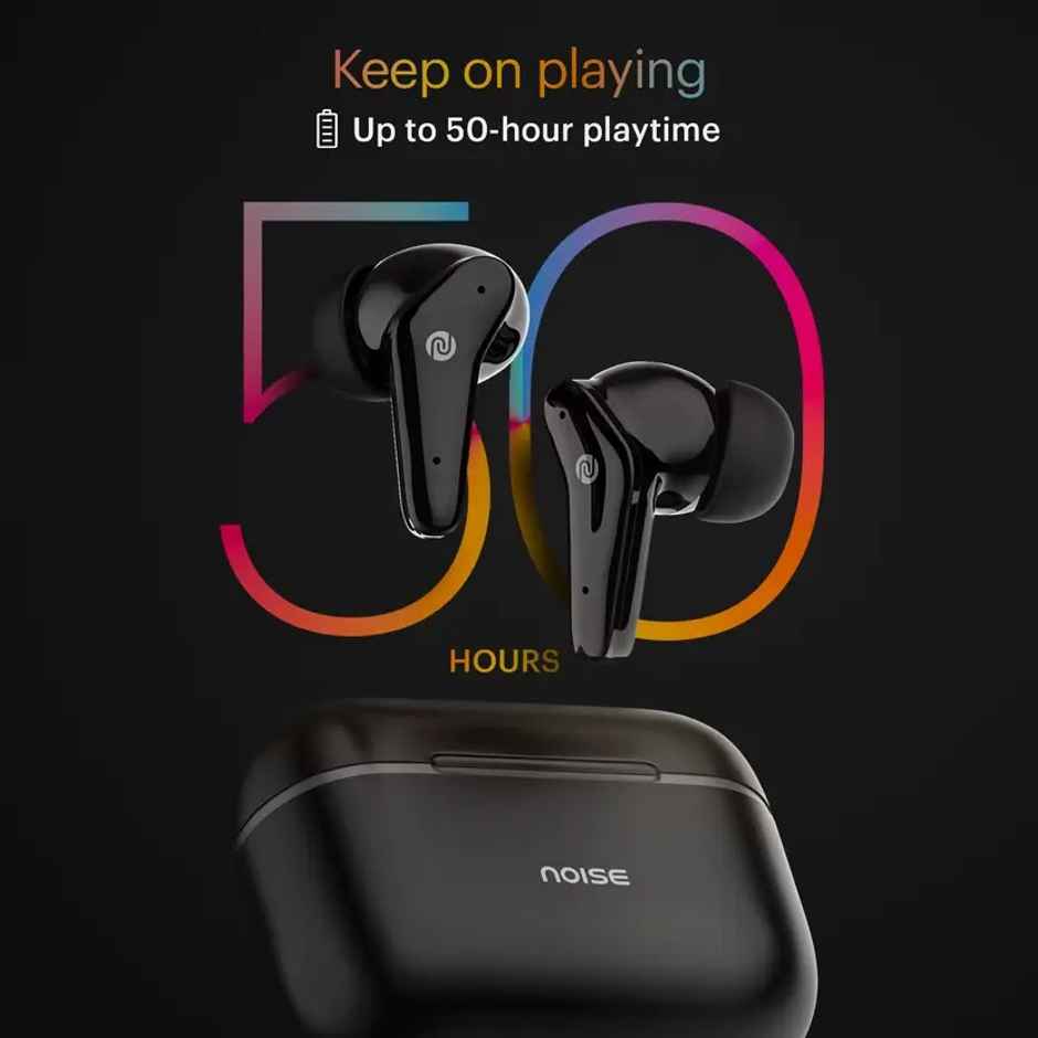 Noise Buds VS102 TWS Earbuds with 50 Hrs Playtime, 11mm Driver, IPX5 and Unique Flybird Design Bluetooth - Jet Black