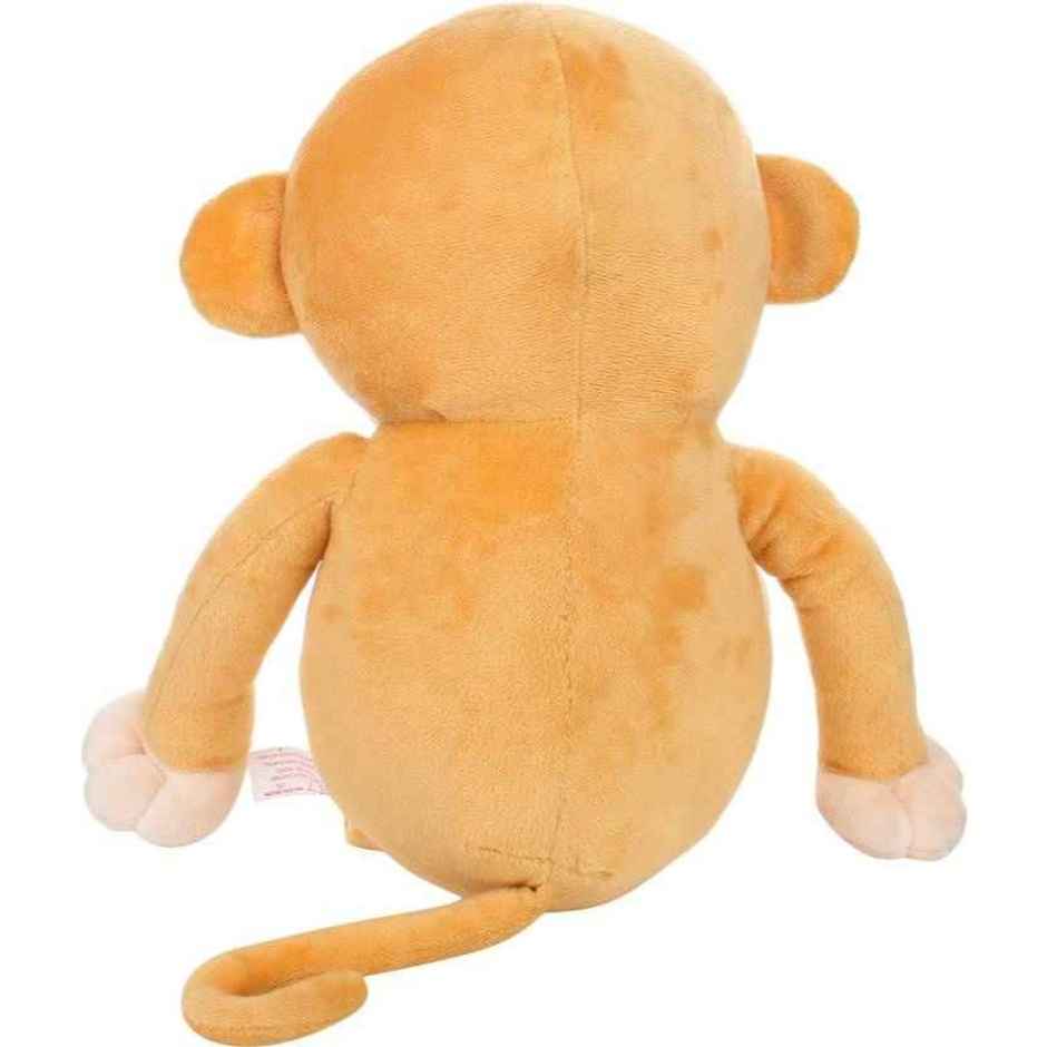 Dearjoy Plush Monkey Shaped Soft Toy Cum Pillow Brown - 30Cm