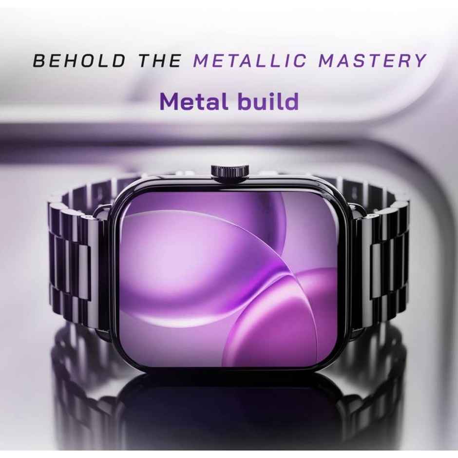 Noise Colorfit Icon 3 Plus Smartwatch with Bluetooth Calling | 2" Display | SpO2 Sensor - Midnight Gold