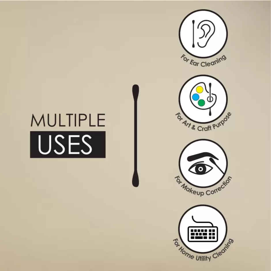 Tulips Paper Stick Cotton Buds Flat Box