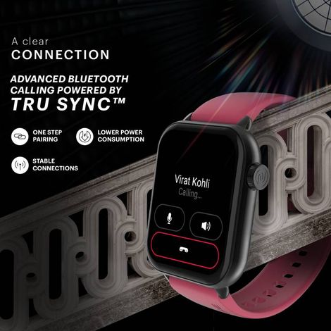 Noise ColorFit Mighty Smartwatch with Bluetooth Calling | 1.96" Display | SpO2 Monitor - Burgundy Wine