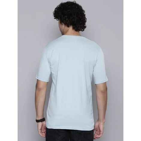 Smartees Men's Printed T-shirt | Sky Blue - L