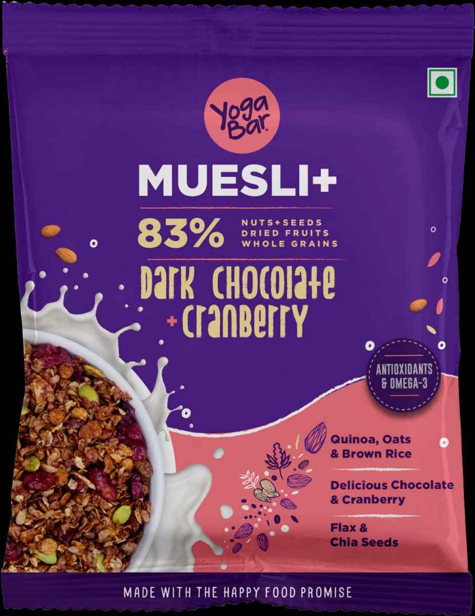 Yoga Bar Dark Chocolate + Cranberry & Fruit + Nuts & Seeds Muesli