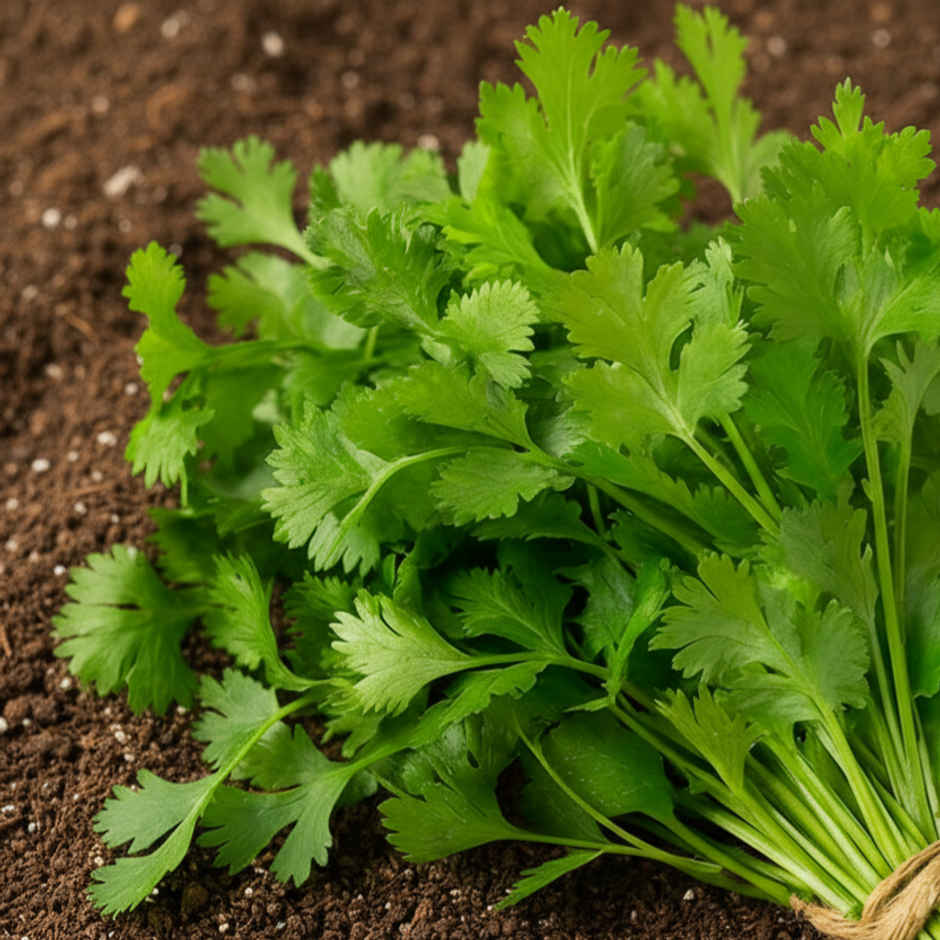 Organically Grown Coriander Leaves