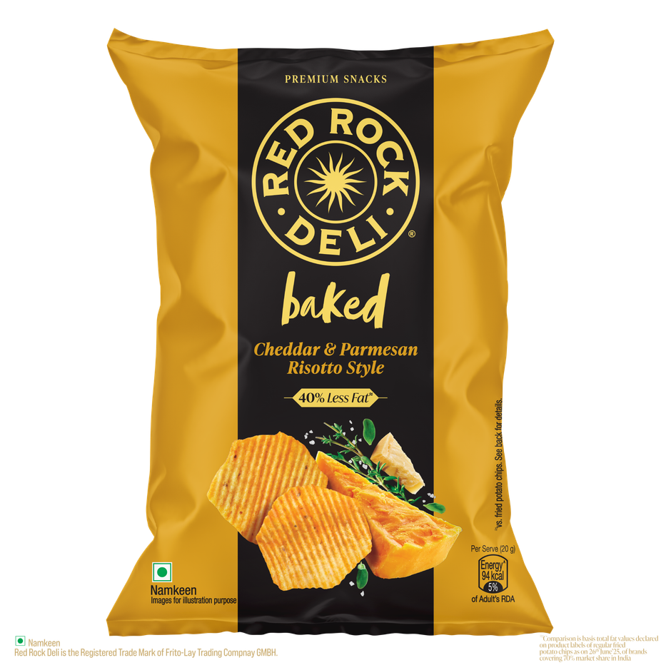 Red Rock Deli Cheddar & Parmesan Risotto Style Flavour Baked Chips