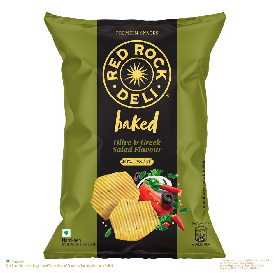 Red Rock Deli Olive & Greek Salad Flavour Baked Chips