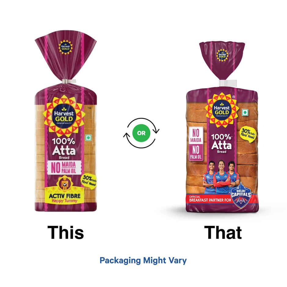 Hershey'S Cocoa + Almond Spread (350g) & Harvest Gold - Pure Atta Bread (Zero Maida) (450g) Combo