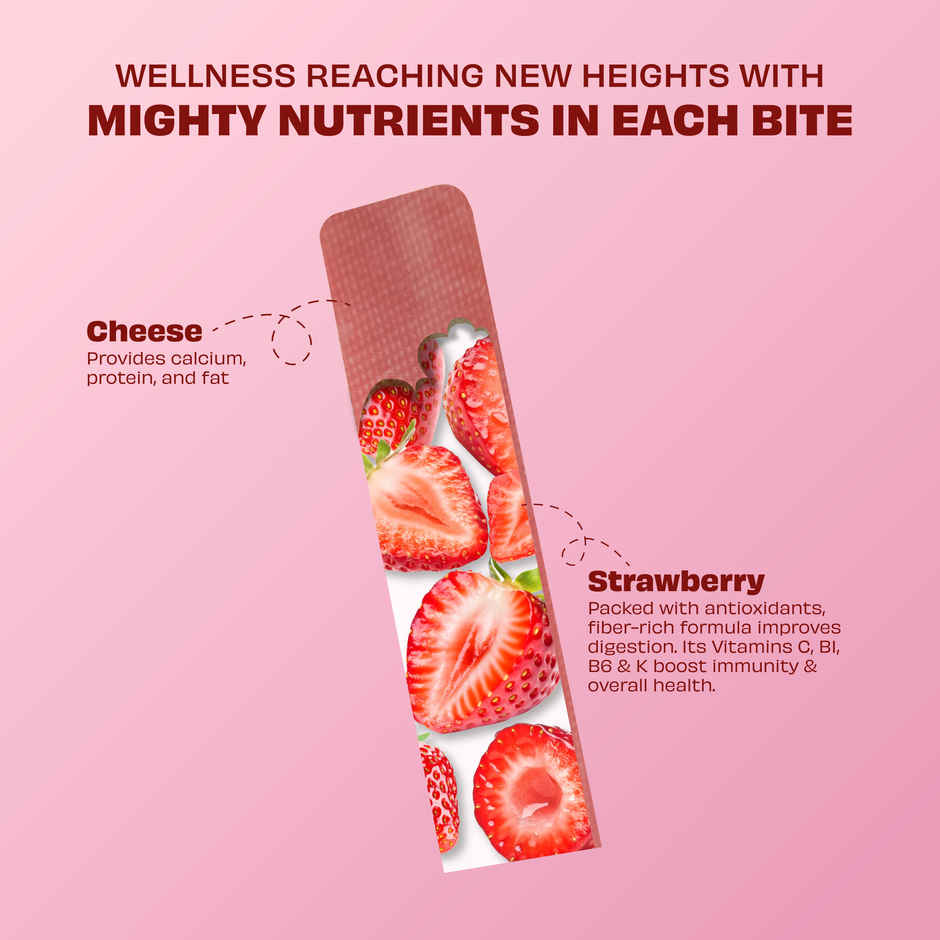 Pawfect Himalayan Cheese Chews with Strawberry for Medium Dogs - Cleans Teeth