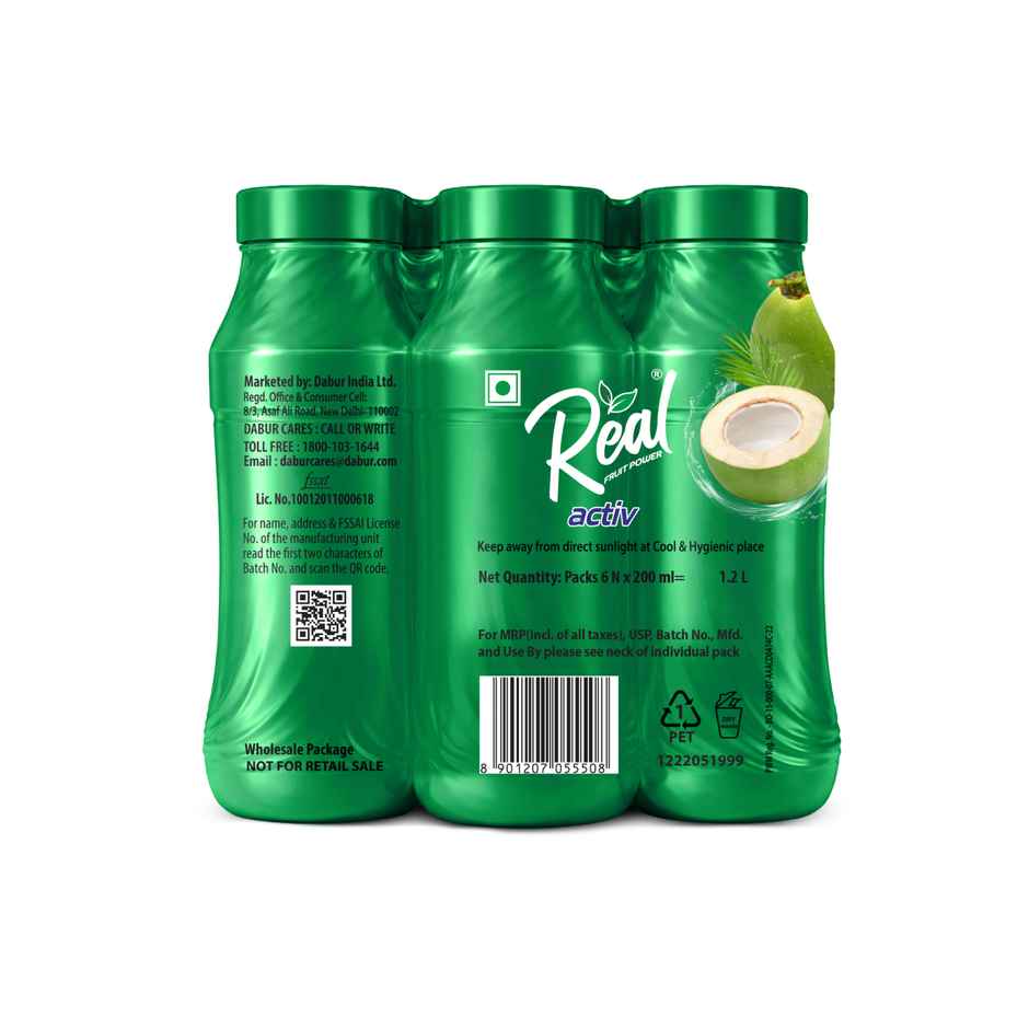 Real Activ Coconut Water - No Added Sugars | Bottle