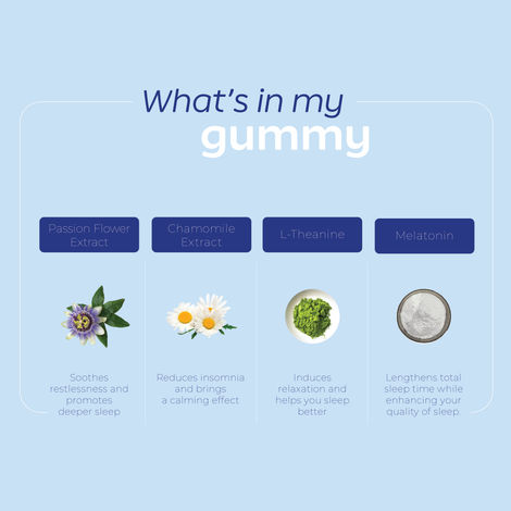 Arth By Emcure Melatonin Gummies | Sleep Gummies (Cranberry) with L-Theanine & Chamomile