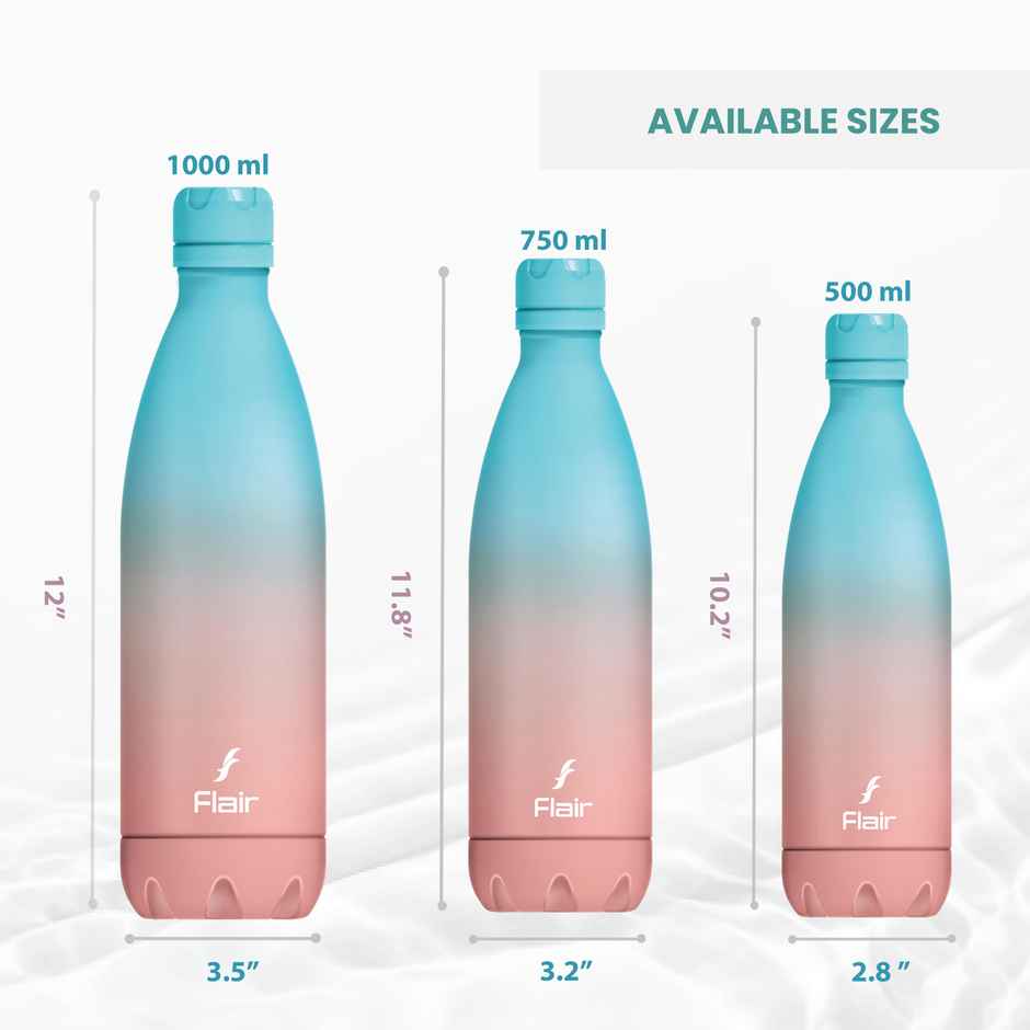 Flair Pop Insulated Steel Bottle 500Ml | Tropical Peach & Mint | Double | Walled Vacuum Flask