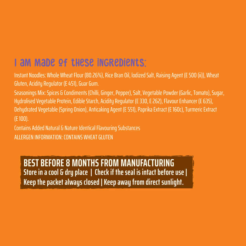 WickedGud Whole wheat Schezwan Noodles | No Maida | No Palm Oil | Source of Protein