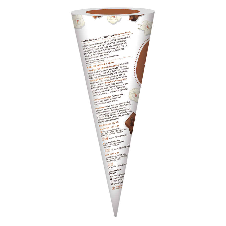 Go Zero Vanilla Choco Fudge Guilt Free Ice Cream Cone
