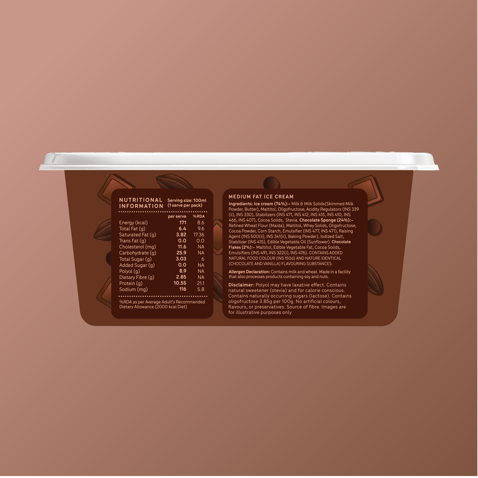 Go Zero Chocolate Guilt Free Ice Cream Pastry