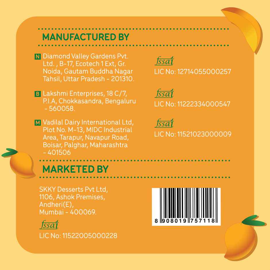 Go Zero Mad Over Mango Guilt Free Ice Cream Tub