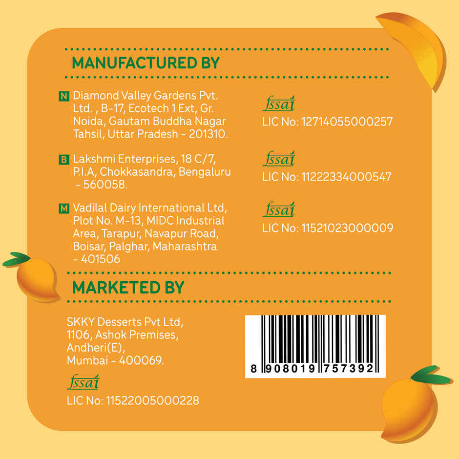 Go Zero Mad Over Mango Guilt Free Ice Cream Cup