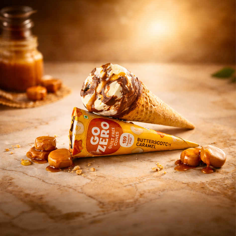 Go Zero Butterscotch Caramel Guilt Free Ice Cream Cone