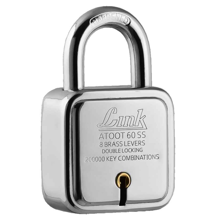 Link Stainless Steel 8 Brass Levers Atoot 60 Advance Padlock with 3 Keys