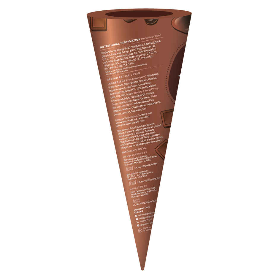 Go Zero Death by Chocolate Guilt Free Ice Cream Cone