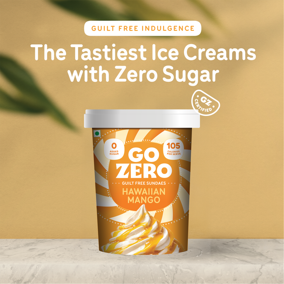 Go Zero Hawaiian Mango Sundae Guilt Free Ice cream Tub