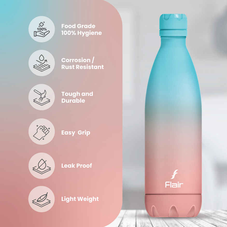 Flair Pop Vaccum Stainless Steel Bottle 750 ml | Blue Pink
