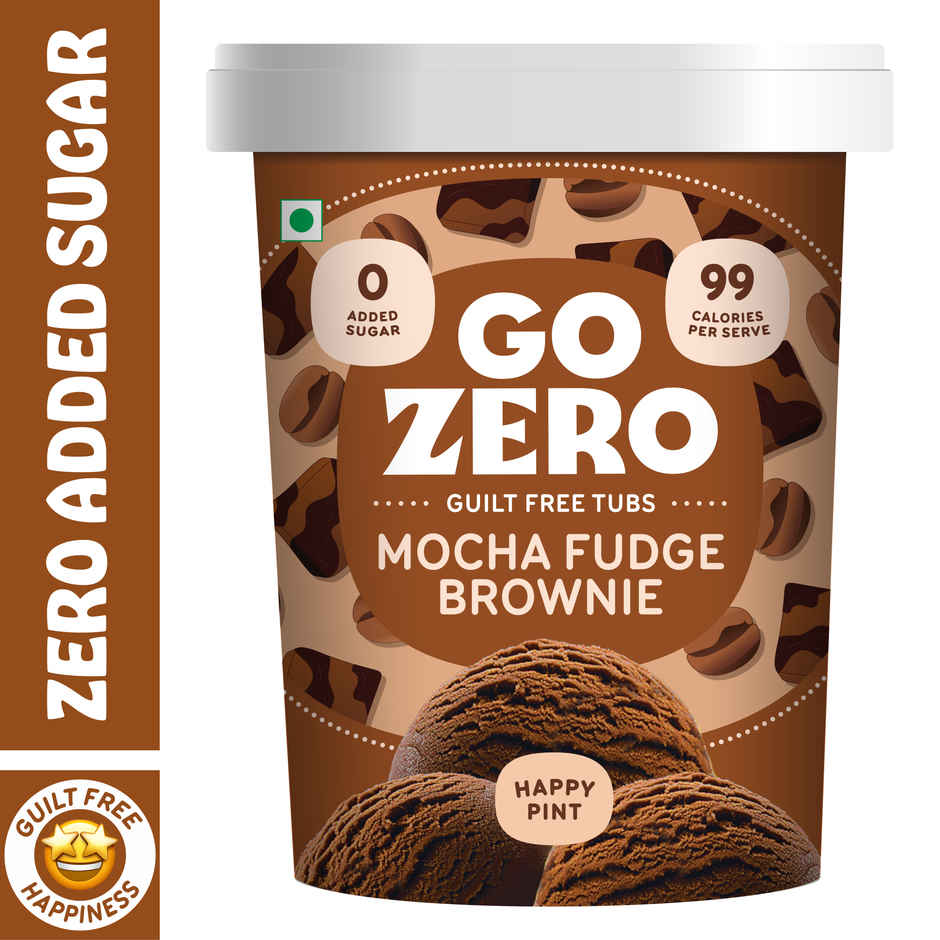 Go Zero Mocha Fudge Brownie Guilt Free Ice Cream Tub Combo