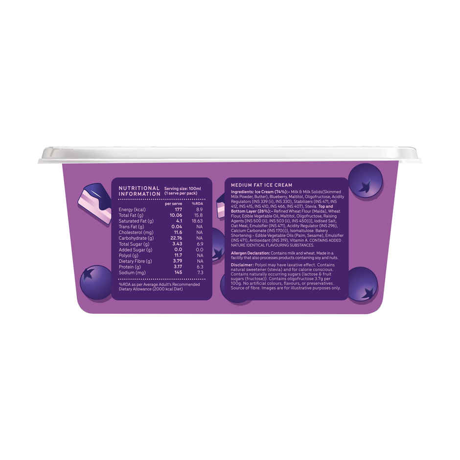 Go Zero Blueberry Guilt Free Ice Cream Pastry