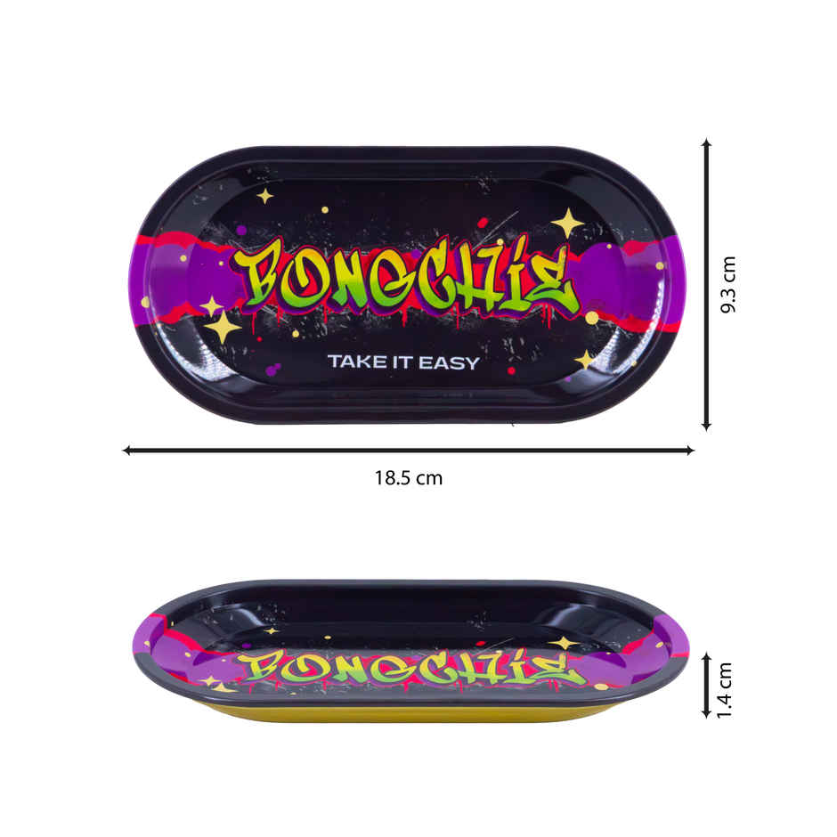 Bongchie Graffiti Rectangular Metal Rolling Tray