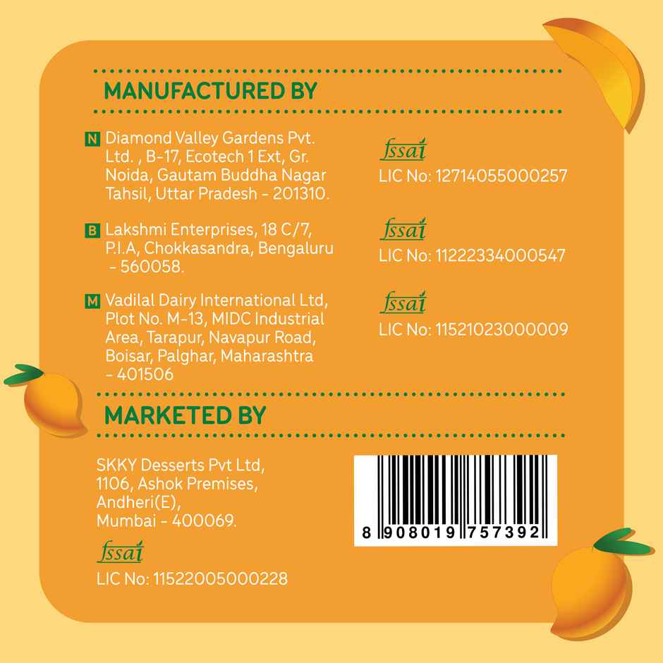 Go Zero Mad Over Mango Guilt Free Ice Cream Cup