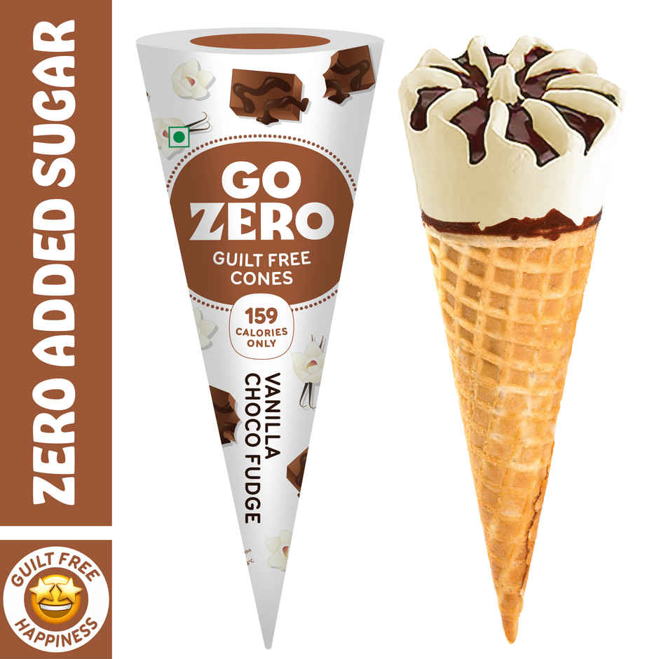 Go Zero Vanilla Choco Fudge Guilt Free Ice Cream Cone