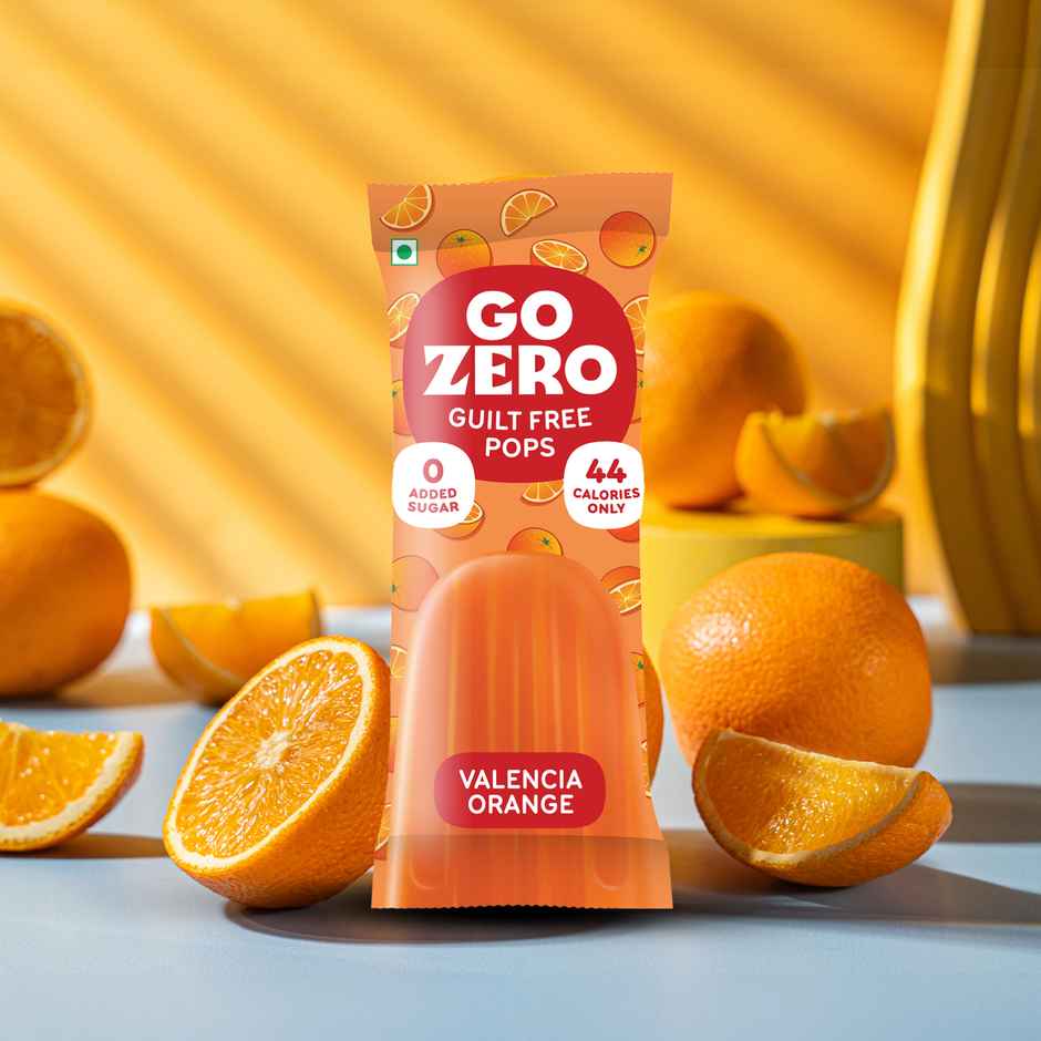 Go Zero Valencia Orange Guilt Free Fruit Pops