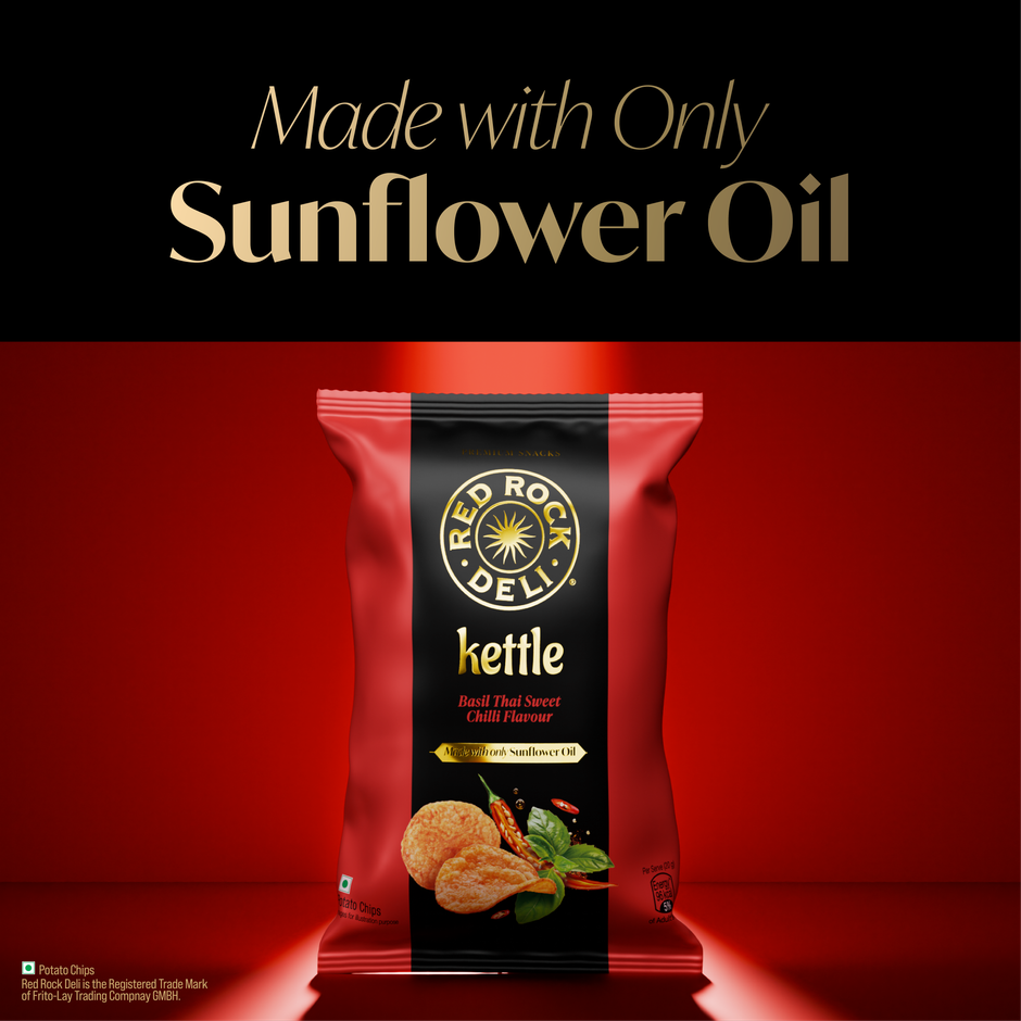 Red Rock Deli Basil Thai Sweet Chilli Flavour Kettle Chips