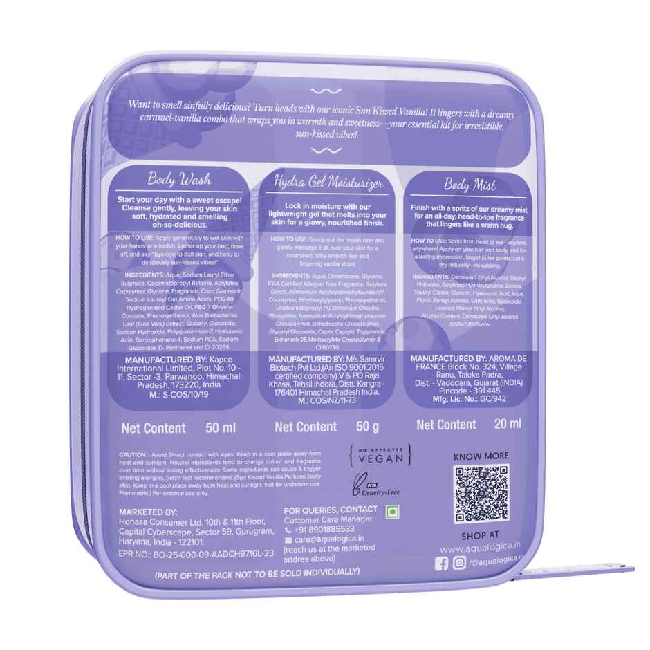 Aqualogica Refresh+ Body Care Set- Sun Kissed Vanilla | Hydrating Summer-Friendly Formula