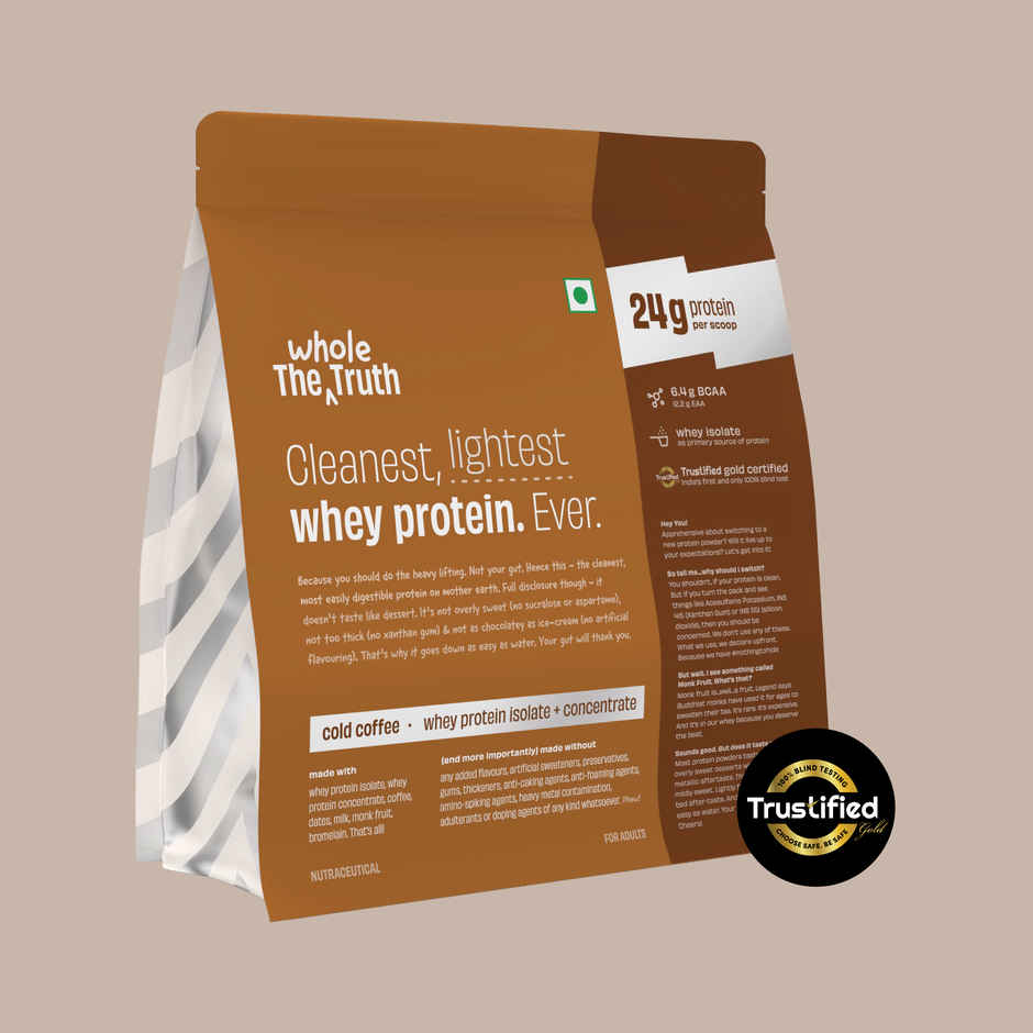 The Whole Truth Whey Protein Powder Cold Coffee (24g Protein Per Scoop) Combo