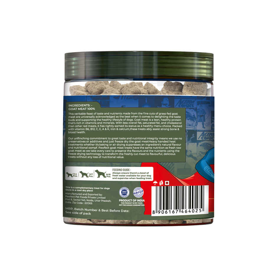 Pawfect Freeze Dried Dog Treats | 100% Natural Goat | Grain Free | Training & Topper