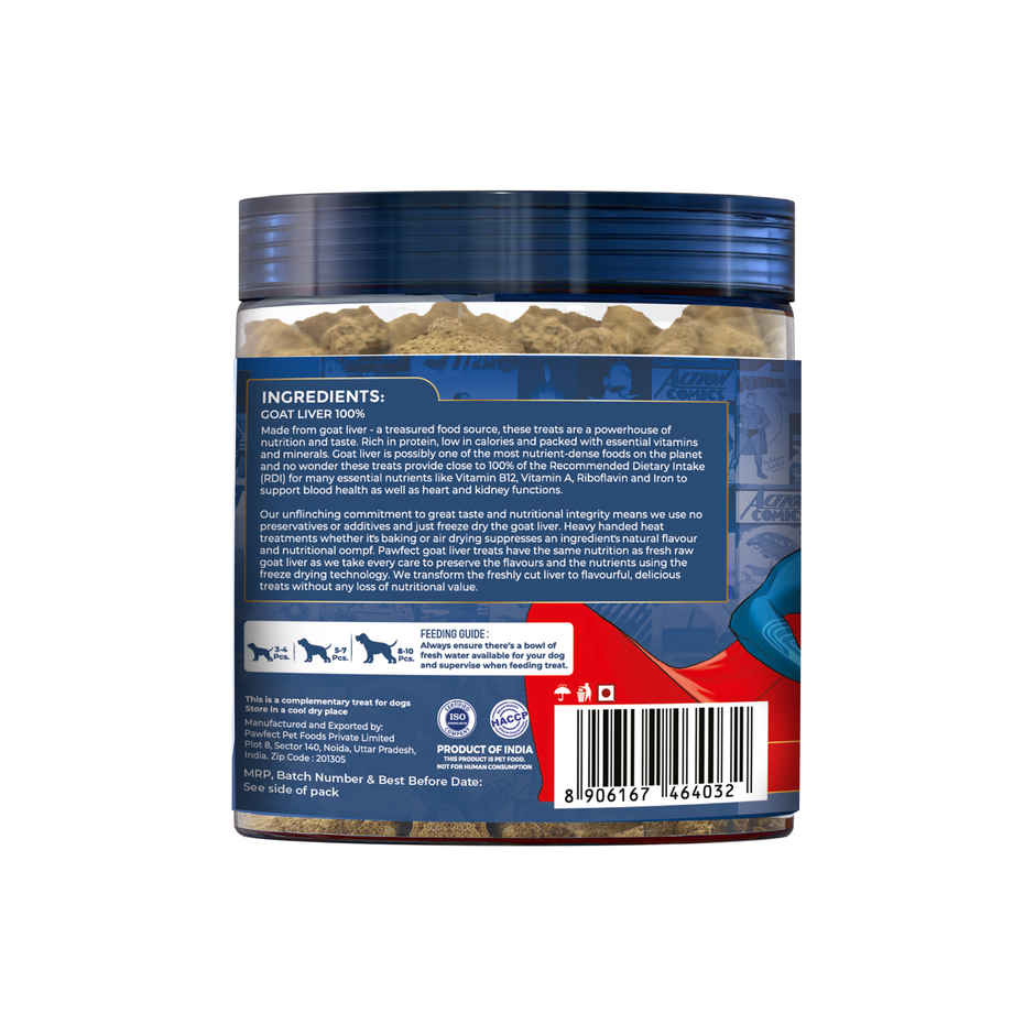 Pawfect Freeze Dried Dog Treats | 100% Natural Goat Liver | Grain Free | Training & Topper