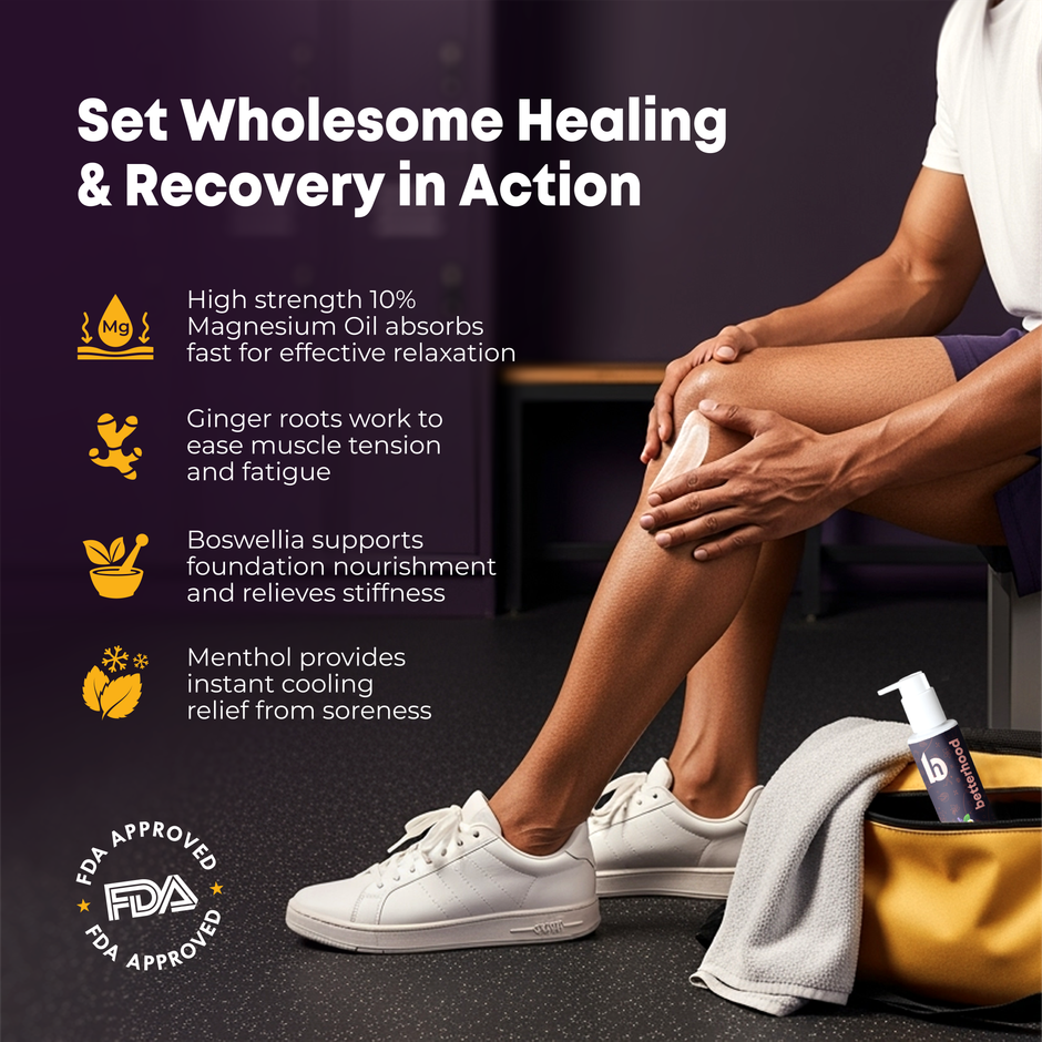 Betterhood 10% Magnesium Recovery Body Lotion for Sleep Support