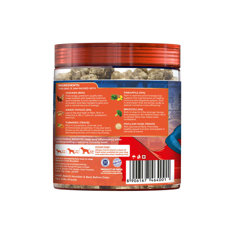 Pawfect Nature's Feast Freeze Dried Chicken Treat with Tropical Twist for Dogs | Training Treat